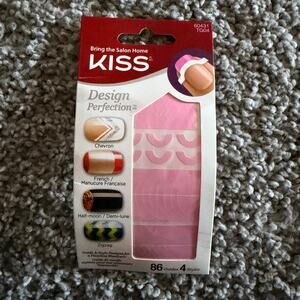 Kiss Design Perfection Guide & Style Designs Nail Stickers Kit Pink NEW